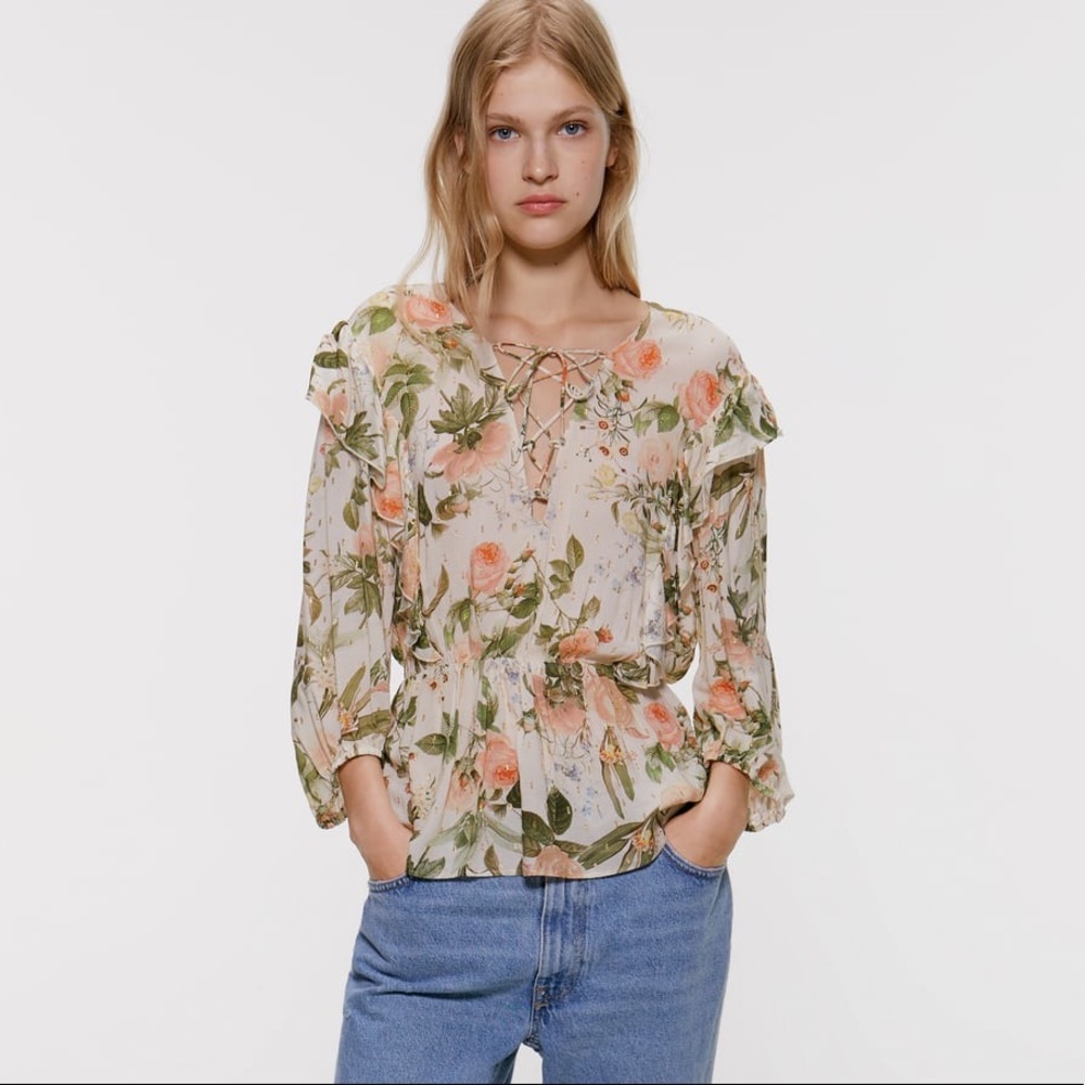 Zara Floral Blouse